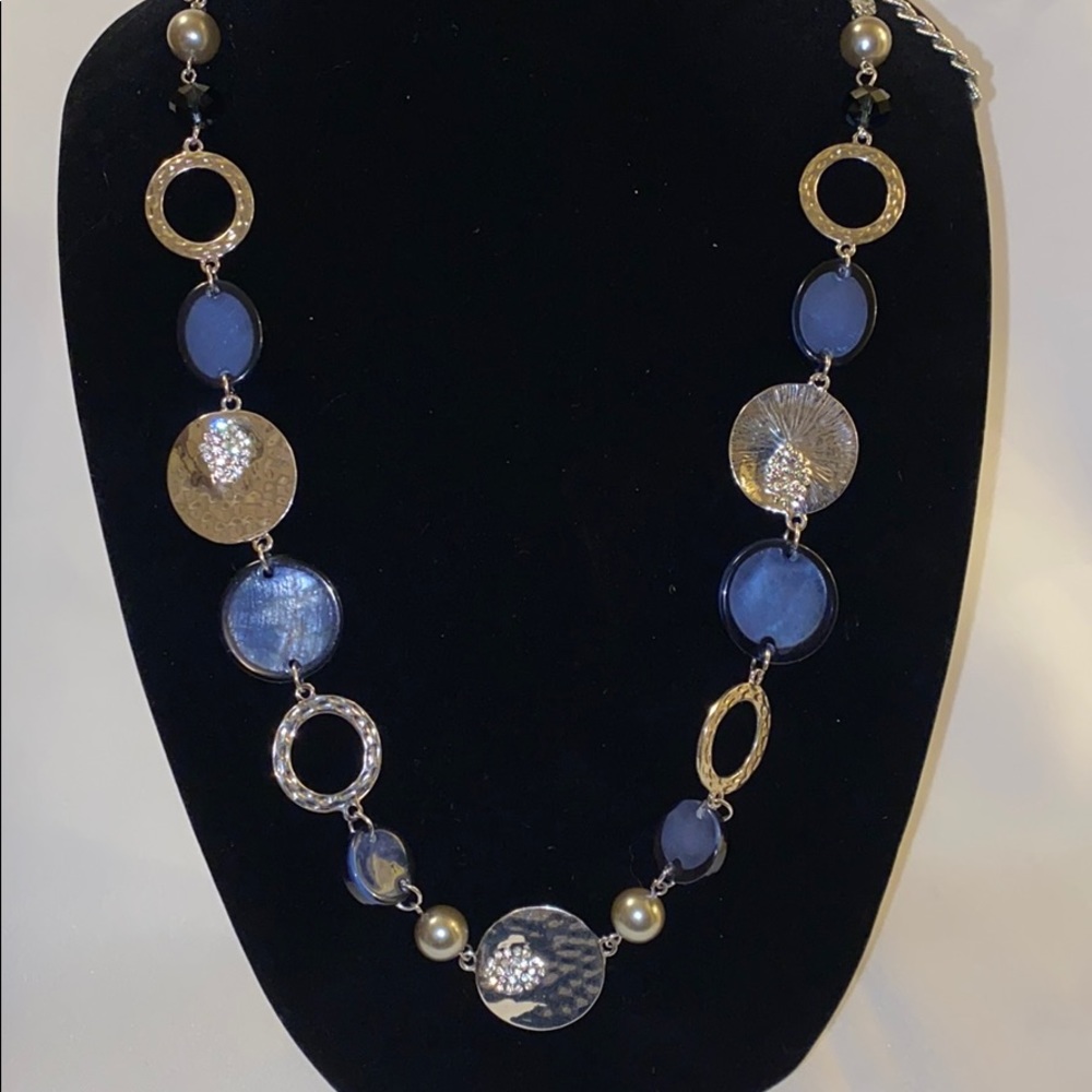 $8 or 3/$17 Blue & Silver Long Necklace